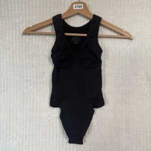SKIMS Seamless Sculpt Tank Thong Body Suit Size Small ONYX Black NWOT $70
